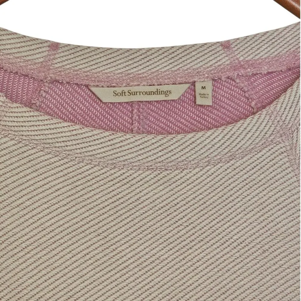 Soft Surroundings Pink Crocus Heather Tide Pool Boho Tunic - Picture 2 of 6